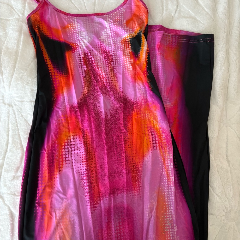 White Fox Vibrant Pink and Orange Dress